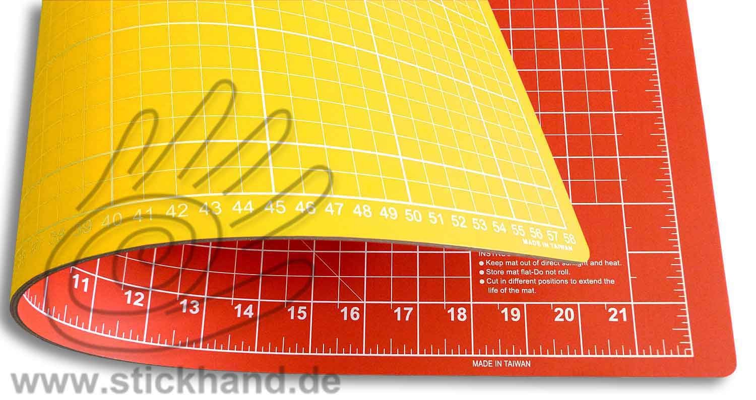 0604092 Schneidematten 60 x 45 cm orangerot-gelb