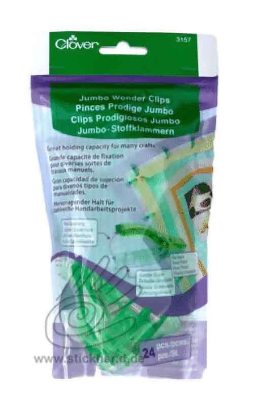 0604111 Clover Jumbo-Stoff-Klammern - Wonderclips