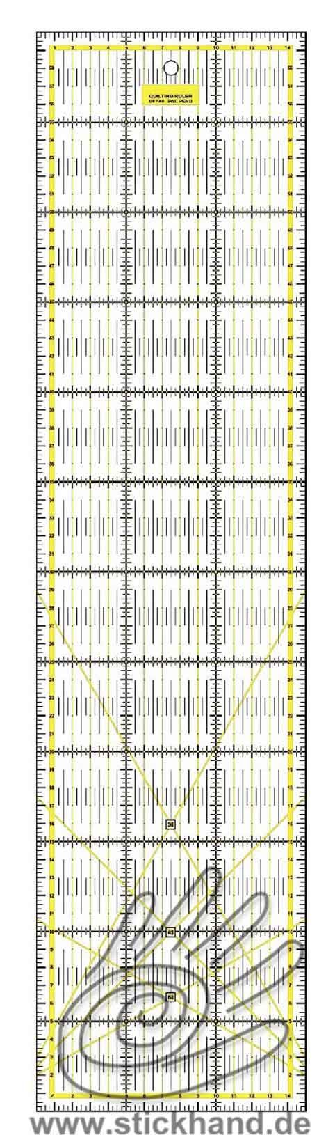 0604118 Patchworklineal 60 x 15 cm gelb