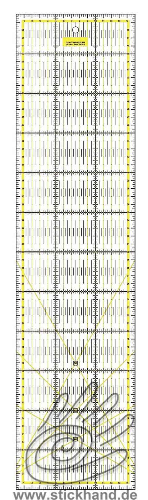 0604118 Patchworklineal 60 x 15 cm gelb