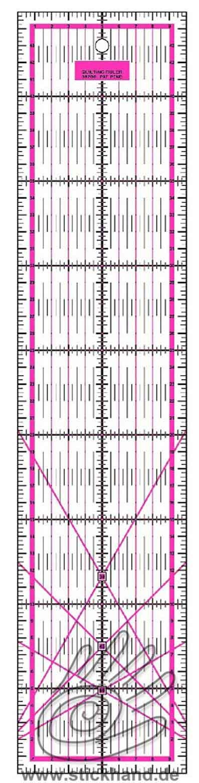 0604120 Patchworklineal 45 x 10 cm pink