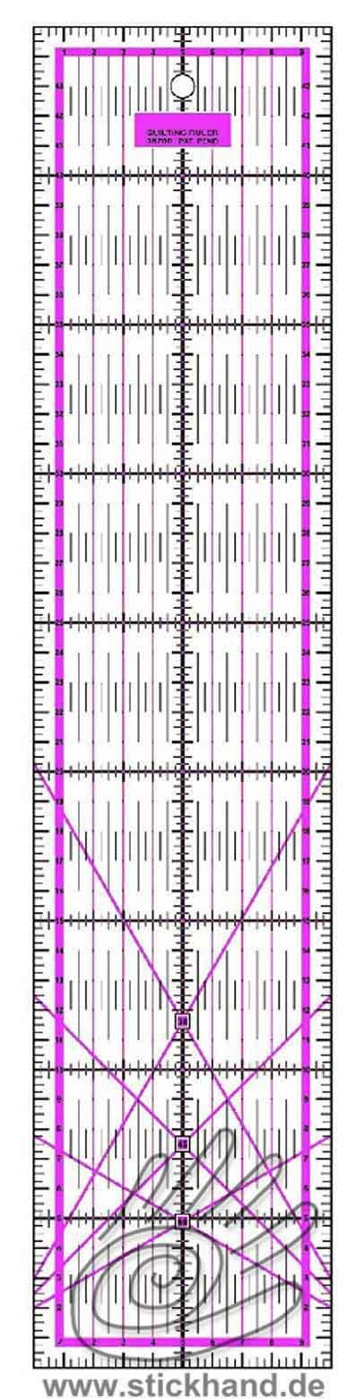 0604121 Patchworklineal 45 x 10 cm lila