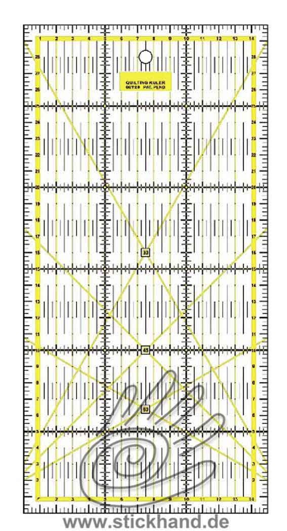 0604128 Patchworklineal 30 x 15 cm gelb