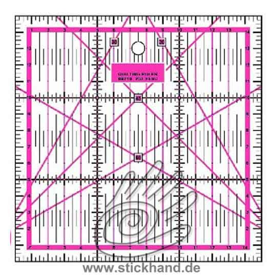 0604135 Patchworklineal 15 x 15 cm pink