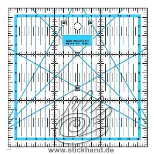 0604137 Patchworklineal 15 x 15 cm blau