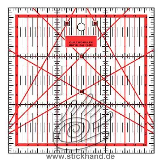0604139 Patchworklineal 15 x 15 cm rot
