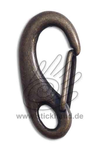 0604174_Schnappverschluss oder Karabiner mit Bügel - messingfarben