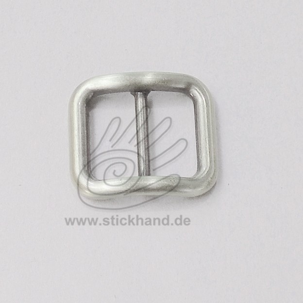 0604229 Steg- oder Verstellschnalle, Metall silberfarben – Durchlass 20 mm