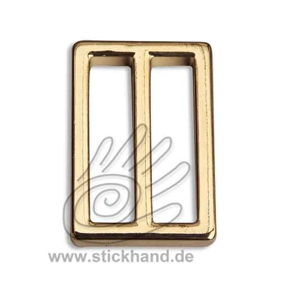 0604242 Steg- oder Verstellschnalle, 30 mm goldfarben 