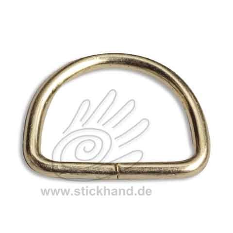 0604245 Halbrundring 30 mm Steg, goldfarben