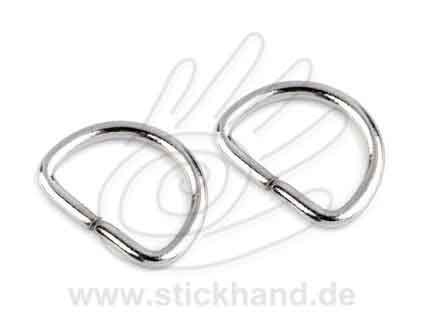 0604266 D-Ring silberfarben, 20 mm Durchlass