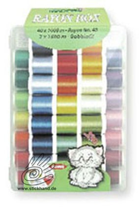 8042 Stickgarn-Koffer - Rayon No.40 – 1000 m Spulen