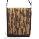 0304121 City-bag Lederimitat/Kork "lang" - Zebra-Optik