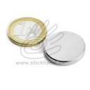 0604196_Scheibenmagnet Neodym zum Einnähen, 25 mm - rund