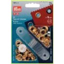 Prym 541 374 Ösen mit Scheiben 8 mm Durchmesser, goldfarben