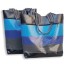 0205136 shopper in stripes Materialset blau-grau