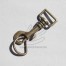 0604216 Karabinerhaken mit D-Ring, 20 mm Durchlass - messingfarben