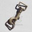 0604216 Karabinerhaken mit D-Ring, 20 mm Durchlass - messingfarben