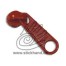 0611185 RV-Schieber, 3 mm - Lange Lasche - Kirschrot