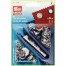 Prym 541 375 Ösen mit Scheiben 8 mm Durchmesser, silberfarben