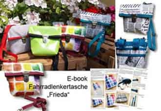 E-book Fahrradlenkertasche Frieda mit Innenfutter